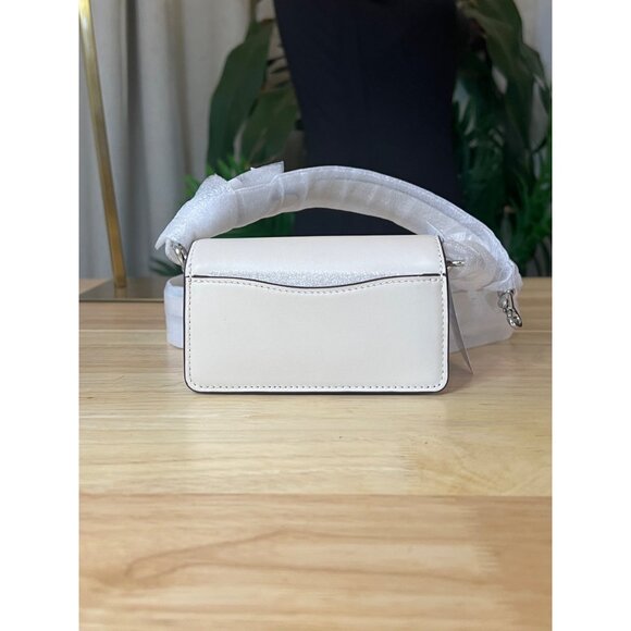 Coach White Tabby 12 with Pave Embellished Front C Logo - Picture 6 of 9